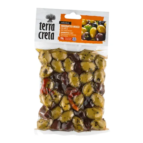 Vista 2 de Terra Creta Aceitunas Kalamata Grecia paquete de 8.82 oz (8.82 oz, verde marinado)