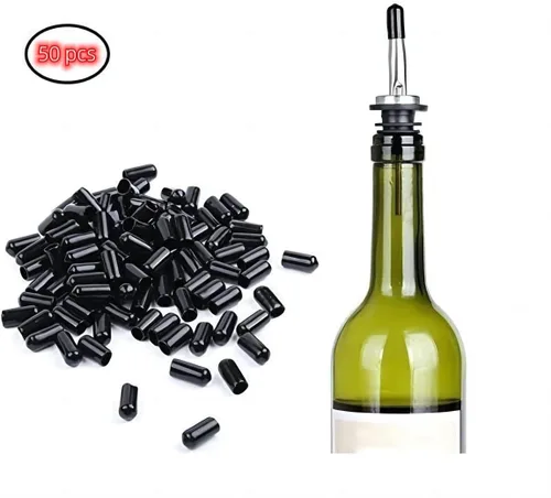 Vista 3 de 50 tapas de goma para verter botellas de licor de aceite de oliva (no incluye la boquilla)