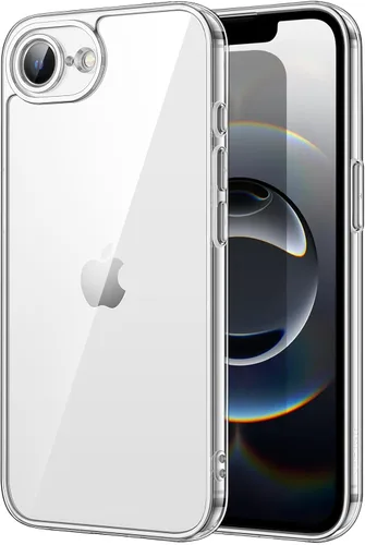 Vista 25 de JETech Funda para iPhone 16, antiamarilleo, color negro Shockproof Protection, Scratch Resistant Hard PC Back, Durable Transparent TPU Bumper