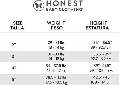 Vista 4 de HonestBaby Multipack 2-Piece Pajamas Sleepwear Pjs 100% Organic Cotton for Infant Baby and Toddler Girls