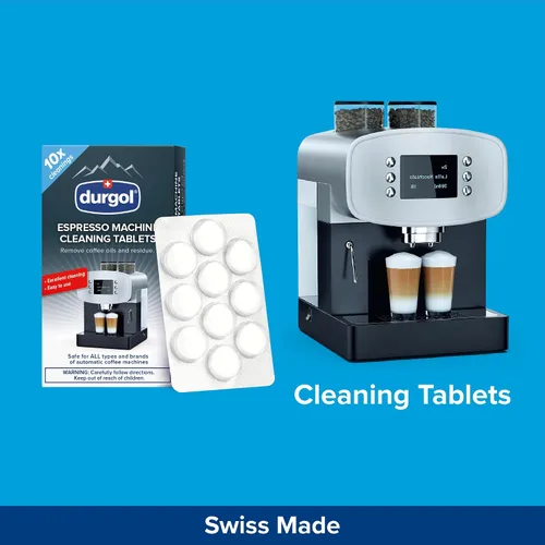 Vista 3 de Durgol Tabletas de limpieza para máquina de café expreso y cafetera, 10