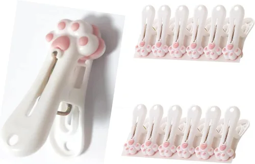 Vista 5 de Pinzas de plástico resistentes para colgar ropa, pinzas para ropa sin rastro, clips de chips, clip de sellado de plástico, clips para bolsas
