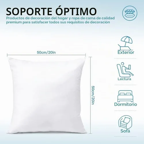 Vista 7 de OTOSTAR Juego de 4 rellenos de almohada de alta calidad para exteriores de 20 x 20 pulgadas, impermeables, insertos de almohada cuadrados para Solo
