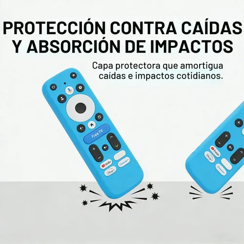 Vista 7 de Funda para control remoto Onn 4K Pro, TOKERSE Cover compatible con Onn Google TV 4K Plus/Pro Streaming Device Control remoto antideslizante a prueba