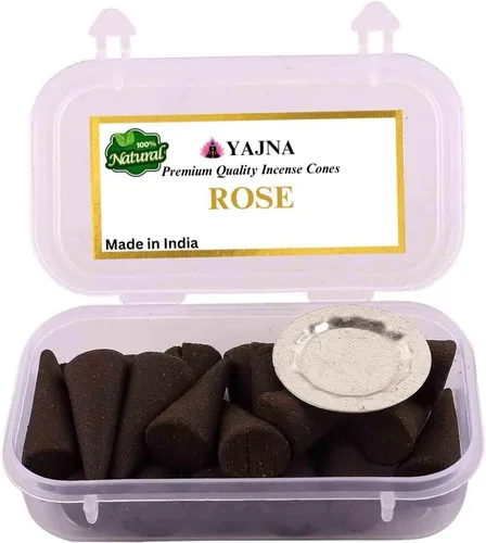 Vista 17 de Yajna Citronela 100% natural - Conos de incienso hechos a mano, sumergidos a mano, orgánicos, sin productos químicos para purificación, relajación