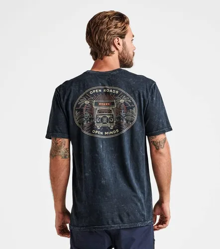 Vista 4 de Roark Camiseta de manga corta prémium para hombre, Open Roads Black
