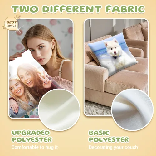 Vista 4 de Bemaystar Almohada personalizada con imagen, almohada personalizada con foto, funda de almohada personalizada con foto, regalos personalizados