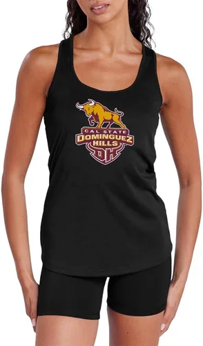 Vista 25 de Camiseta deportiva sin mangas oficial de NCAA Collegiate para mujer, con espalda cruzada, colección con logotipo primario