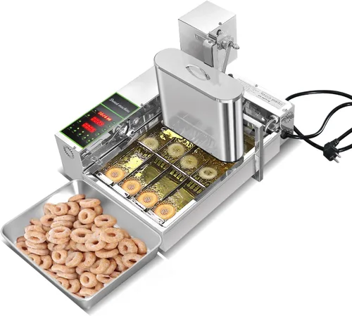 Vista 6 de Kolice 4 filas comerciales que hacen la máquina de donas/fabricante de donas/freír Donut Makchine/máquina para hacer rosquillas/Máquina