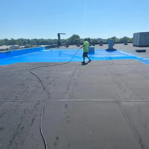 Vista 10 de Ames BMX5RG Blue Max sellador líquido Ideal para impermeabilizar por encima y por debajo de cimientos, sótanos, techos, pisos y más. Azul