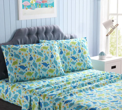 Vista 11 de Kute Kids - Juego de sábanas supersuave, fabricado con diseños y personajes especiales, incluye funda(s) para almohada; en tamaño Twin, Full y Queen