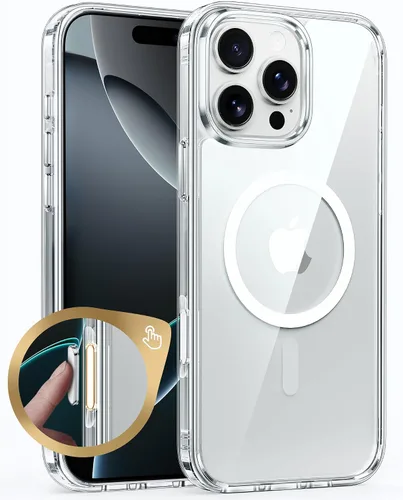 Vista 114 de FNTCASE para iPhone Air Case Clear: Fundas magnéticas para teléfono con protector de pantalla a prueba de caídas, compatibles con Magsafe, delgadas