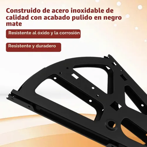 Vista 4 de Antrader 1 par de 2 capas de gabinete con marco abatible para zapatos Turing, negro mate