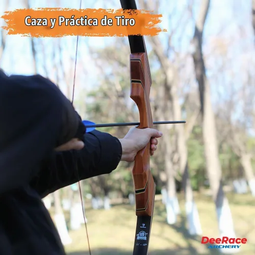 Vista 9 de DEERACE Archery 58" 60" Hunting Recurve Bow, Bow and Arrow Set for Adults Youth Beginner Hunting Targeting Archery