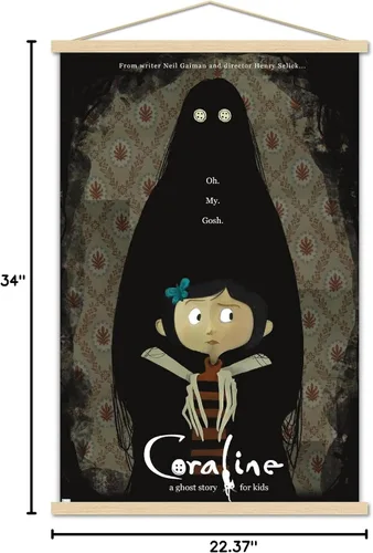 Vista 7 de Trends International Coraline - Póster de pared de una hoja de Ghost Story, 22.37 x 34.00 pulgadas, paquete de impresión premium y colgador