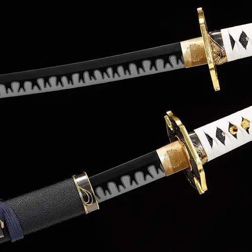 Vista 5 de Yamato - Espada Katana de acero al carbono 1095 de 41 pulgadas, espada samurái de espiga completa, juego de armas, colección de accesorios de regalo
