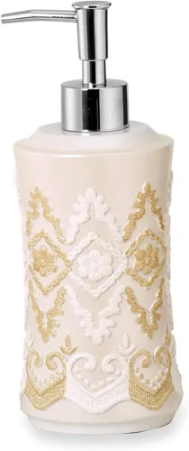 Vista 11 de Popular Bath Arabella - Cortina de ducha de lujo beige – Elegante decoración de baño, impermeable, resistente al moho, resistente a la decoloración