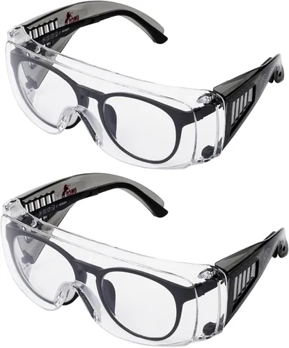 Vista 26 de UNCO - Gafas de seguridad sobre gafas, gafas protectoras, antiniebla, para trabajo, gafas de seguridad sobre gafas