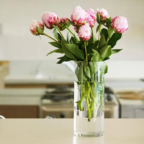 Vista 3 de Jarrones cilíndricos de 10 pulgadas de alto, juego de 3 jarrones de cristal para centros de mesa, florero floral decorativo para decoración