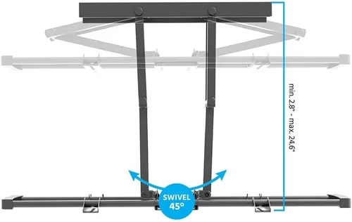 Vista 6 de Monoprice grampa de fijación para colgar en pared Movimiento completo Negro