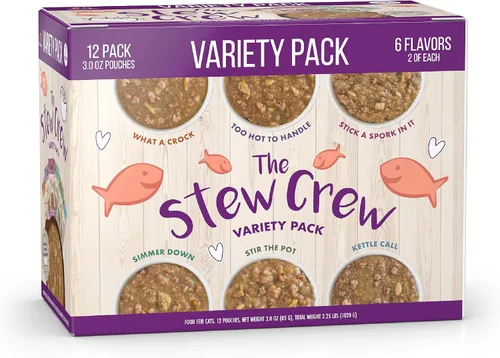 Vista 12 de Weruva Classic Cat Stews!, Kettle Call con carne de res, pollo y salmón en salsa, bolsa de 3 onzas (paquete de 12)