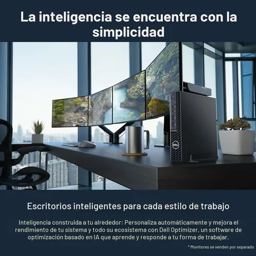 Vista 3 de Dell OptiPlex 3080 Micro PC de escritorio, Intel Core i5-10500T, 16 GB de RAM, 256 GB SSD, HDMI, DP, RJ45, Wi-Fi, Bluetooth, Windows 11 Pro Dell i5