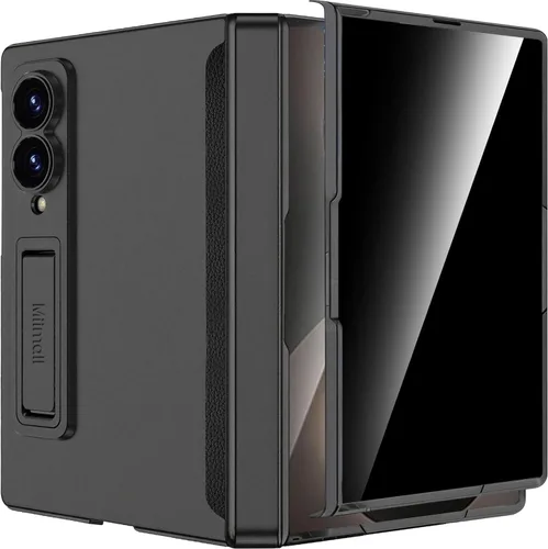 Vista 21 de Miimall - Funda para Samsung Galaxy Z Fold 4 con pantalla de privacidad, soporte ajustable integrado y protección magnética de bisagra, funda