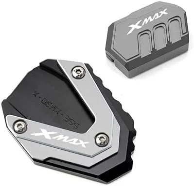 Vista 20 de KAnduo M para Yamaha Xmax 300 X-MAX 125 250 300 400 motocicletas Kickstand lateral soporte ampliador Pad y soporte soporte soporte columna auxiliar
