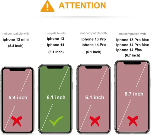 Vista 7 de KIHUWEY - Funda tipo cartera cruzada para iPhone 14/13, color negro Funda protectora duradera de piel sintética, bloqueo RFID con bolsillo