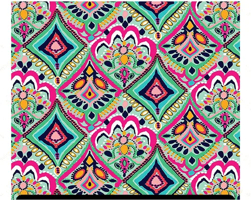 Vista 2 de HTV con estampado tribal y azteca (19.66 x 36 pulgadas), diamante africano