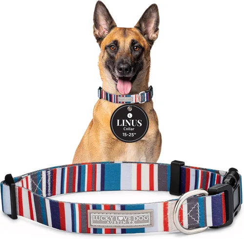 Vista 47 de Lucky Love Dog - Collar de perro ajustable con hebilla de fácil clic para los pequeños, duradero y cómodo para perros machos y hembras, collar