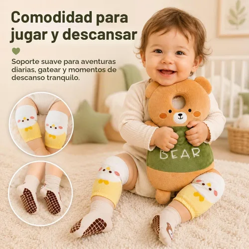 Vista 6 de Mochila protectora de cabeza para andador de bebé, mochila ajustable para protección de cabeza de bebé (estilo R)