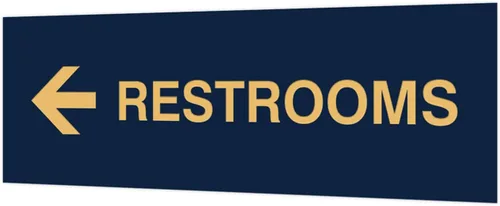 Vista 48 de Signs ByLITA Basic Restrooms - Letrero direccional para pared o puerta (negro), pequeño (paquete de 1)