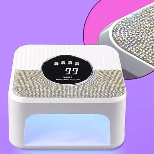 Vista 5 de Lámpara de uñas LED UV de 268 W, gel para esmalte de uñas, secadora UV con 4 temporizadores, 45 cuentas de lámpara y sensor automático, herramientas