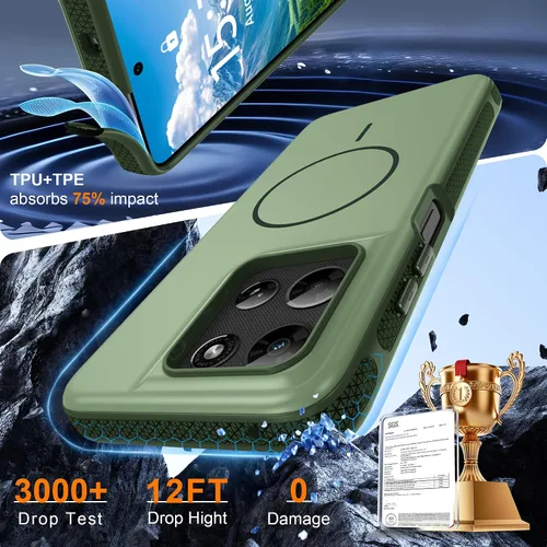 Vista 260 de Jshru Funda para Samsung Galaxy S26 Plus/Galaxy S25 Plus: para Galaxy S24 Plus [compatible con Magsafe] [2 protectores de pantalla HD] cubierta