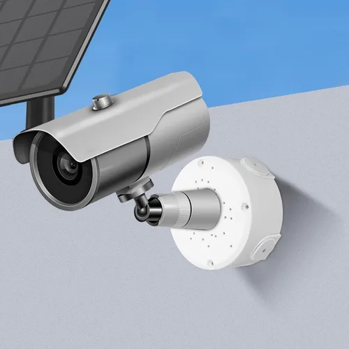 Vista 6 de OSALADI Soporte de cámara de seguridad hemisférica para montaje en techo, protector de cable resistente a la intemperie, caja de cubierta de alambre