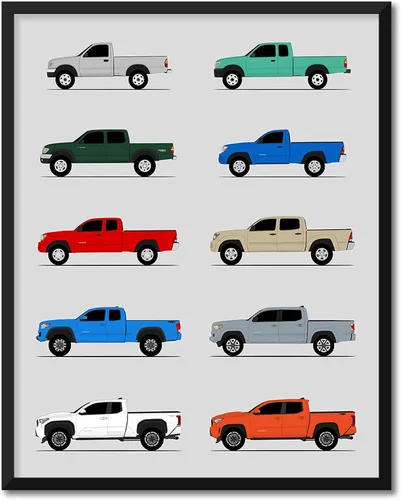 Vista 12 de Idea Network Póster hecho a mano compatible con Toyota Corolla Print Wall Art Decoración hecha a mano del Corolla Sprinter Generations History