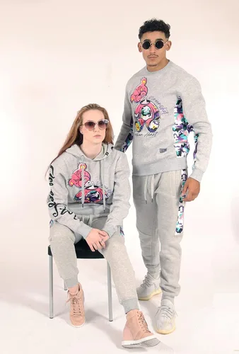 Vista 8 de SCREENSHOT Sudadera urbana de forro polar para hombre, diseño de dibujos animados de animación, parche bordado de gel