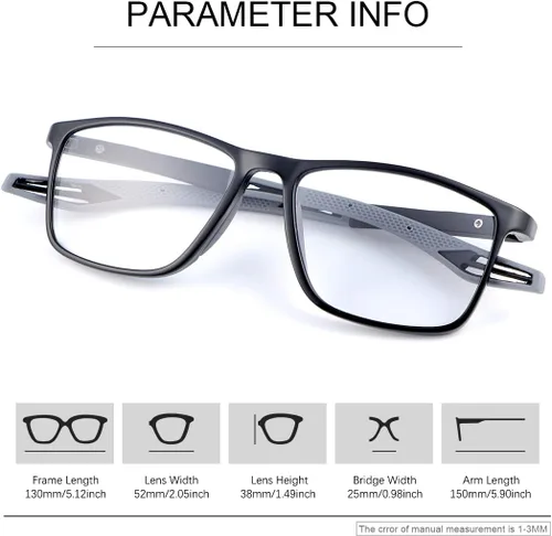 Vista 4 de Gafas de lectura multienfoque progresivas fotocromáticas con bisagras de resorte Gafas de sol de transición anti luz azul