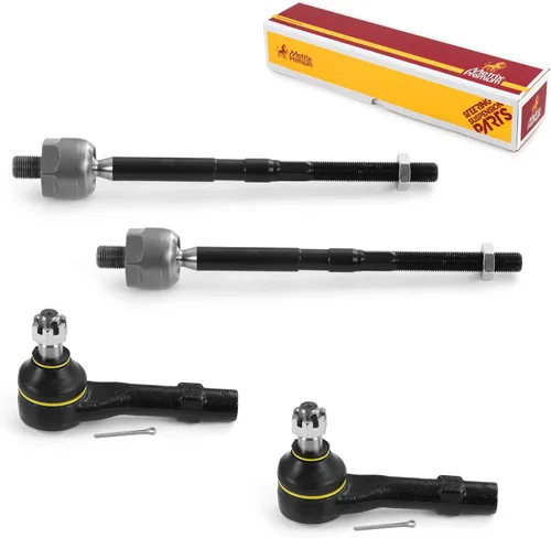 Vista 210 de Metrix Premium Chassis Parts - Kit de 4 piezas de extremos de barra de acoplamiento frontal exterior e interior compatible con Nissan Pathfinder