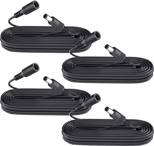 Vista 13 de Paquete de 4 cables de extensión de alimentación CC de 3 pies 1 M, cable de extensión de cobre puro de 12 V, cable de extensión de 0.217 in x 0.083