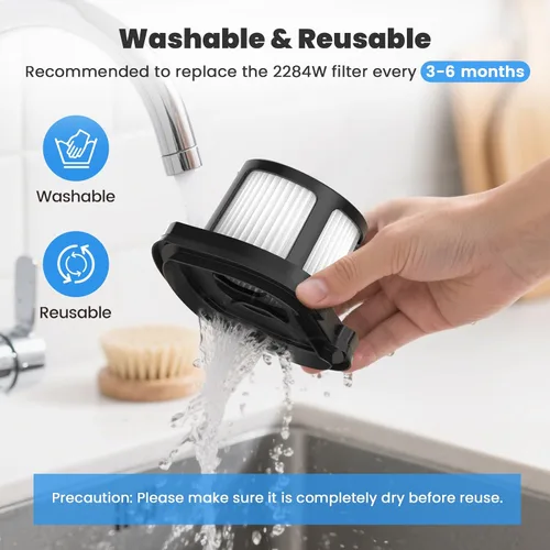Vista 4 de Paquete de 4 filtros de repuesto para aspiradora 2284w para filtro de eliminación de pelo de mascotas Bissell, filtro de mano aspiradora 2284W 2390