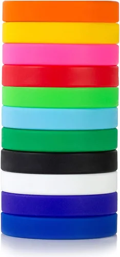 Vista 2 de MZZJ 11 Pack-Religious Christian Cross Motivational Faith Inspirational Bracelet 12MM 100% Silicone Waterproof Outdoor Sport Band,Encouragement