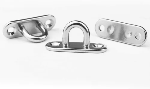 Vista 6 de 6 almohadillas de acero inoxidable de 1.8 pulgadas Ganchos en U para placa de ojo + 6 ganchos de acero inoxidable, lazo de grapas de hardware