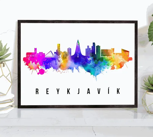 Vista 17 de Póster de Kazan Skyline Rusia, pintura de paisaje urbano de Kazan, póster de Rusia, paisaje urbano de Kazán y estampado de monumentos, arte de pared