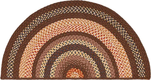 Vista 17 de Safavieh Braided Collection BRD313A tapete de lana hecho a mano color café, Algodón Marrón (Brown/Multi)