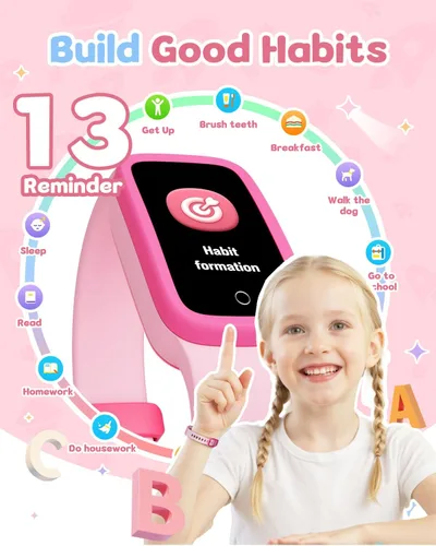 Vista 8 de Reloj de seguimiento de actividad para niños con pantalla Amoled, rastreador de actividad sin necesidad de teléfono, monitor de frecuencia cardíaca