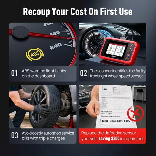 Vista 10 de LAUNCH Escáner OBD2 CRP123X V3.0 Elite,Escáner de coche de 7 reinicios