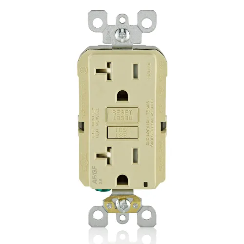 Vista 17 de Leviton SmartlockPro - Combinación GFCI de autocomprobación 15A con USB tipo A y tipo C en pared, cargador USB para teléfonos inteligentes y Blanco
