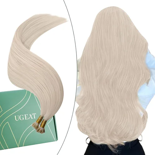 Vista 39 de Ugeat - Extensiones de cabello humano con microanillo, 14 pulgadas, extensiones de cabello Remy con microcuentas de 1 gm/hebra, 50 gms, extensiones
